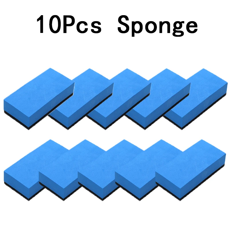 Car Ceramic Coating Sponge Applicator Glass Nano Wax Coat Sponges Blue ...