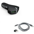 thumbnail image 1 of Car Charger & 6ft USB Cable for Samsung Galaxy S22,Ultra,S21,Ultra,S20 Ultra,Plus,Fan Edition,FE 5G - 36W Fast 2-Port USB + Type-C Charger Cord Combo, 1 of 10