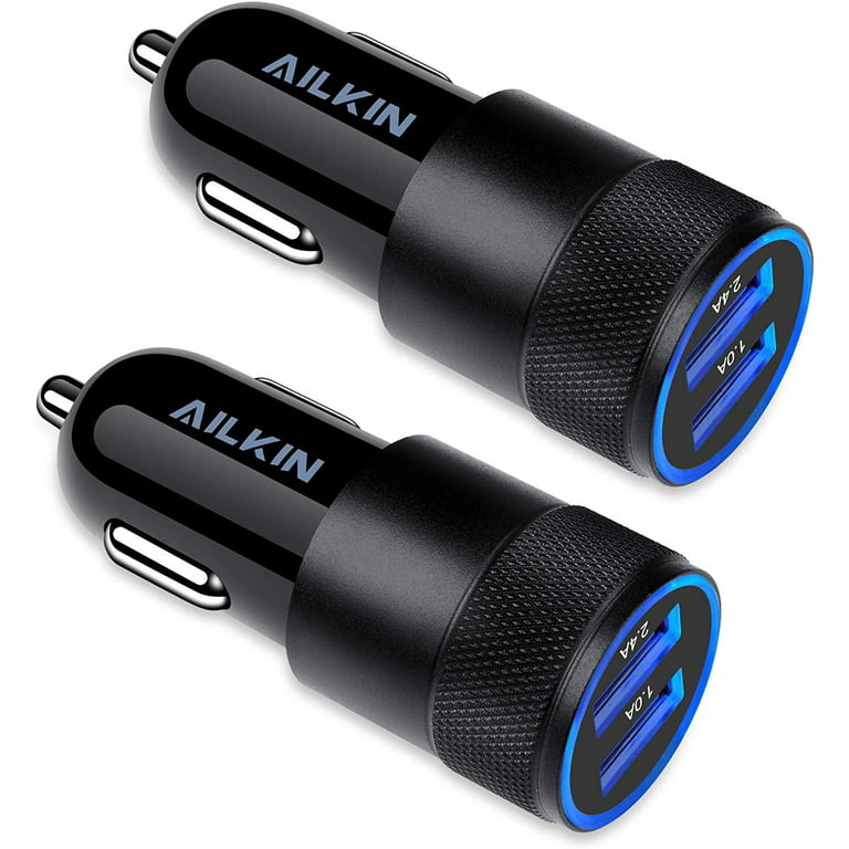 Car Charger, 3.4A Dual USB Car Phone Charger - Black
