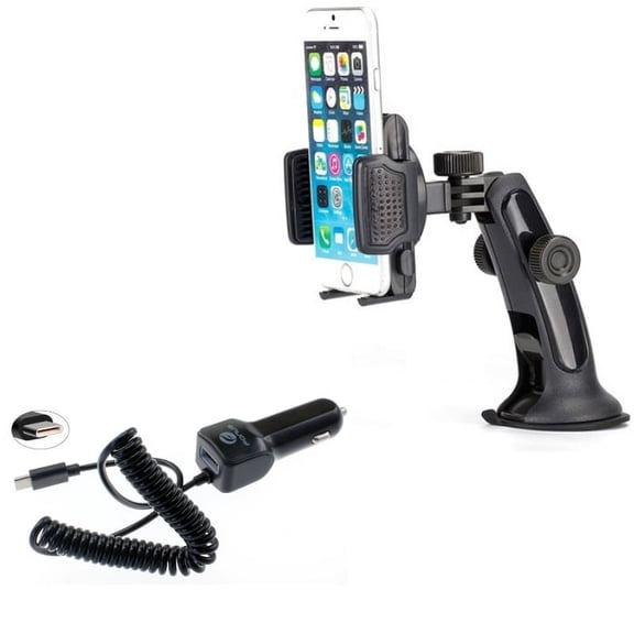 Car Charger & Car Mount for Samsung Galaxy S24/Ultra/Plus - 3.1A Type-C Power Adapter, Dash Windshield Air Vent Holder for Galaxy S24/Ultra/Plus