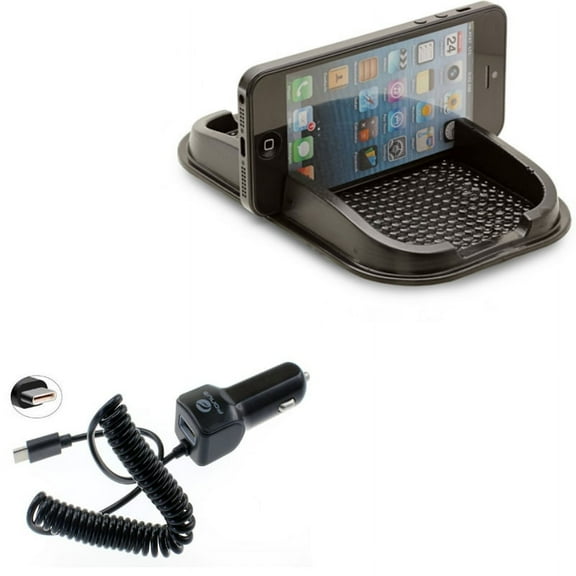 Car Charger & Car Mount for Samsung Galaxy S24/Ultra/Plus - 3.1A Type-C Power Adapter, Non-Slip Dash Holder Stand for Galaxy S24/Ultra/Plus