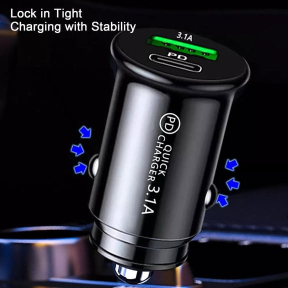 Car Charger Cigarette Socket 2 USB Port Fast Charging 3.1A Lighter