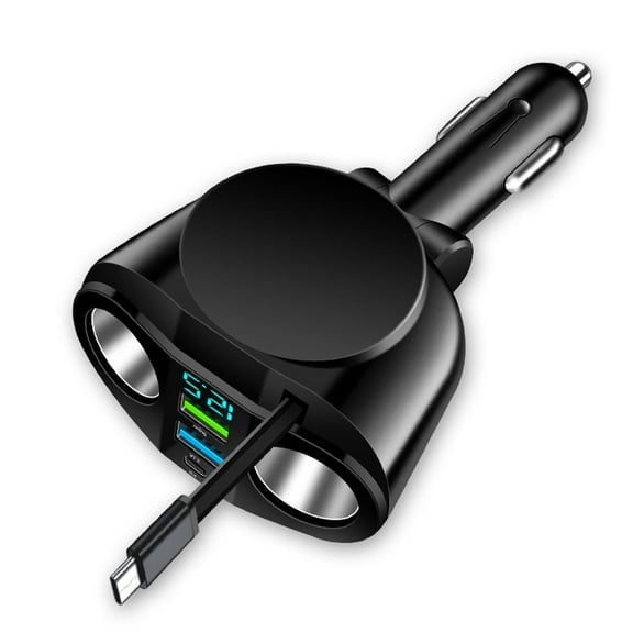 Car Charger Portable Car Charger 700Mm Extension Length For Mobile Phones