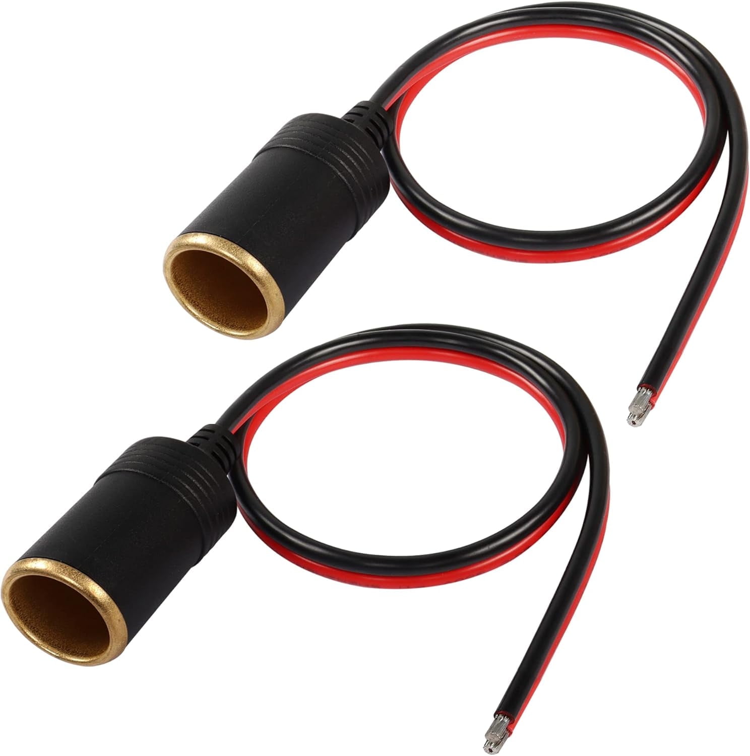 12v female car cigarette lighter socket/plug/connector Car Charger Power Cigarette Lighter Female Socket Cable Pigtail Connector  Bare Wire 12AWG Pure Copper Extension Cable Car Replacement Cigar Cable 30A