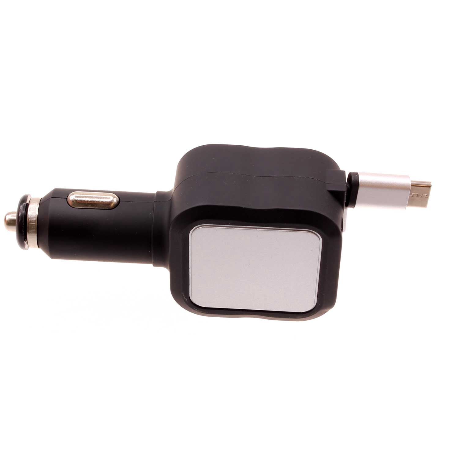 Car Charger Retractable for Motorola Moto G 5G (2022, 2023, 2024, 2025) Phone Models - 4.8Amp Type-C 2-Port USB Fast Charge DC Power