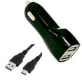 thumbnail image 1 of Car Charger for Samsung Galaxy S22 Ultra 5G,M53,S20 FE 2022, A73 5G,A53, A33, M33, M23, A23, A13, A13 5G, S22+ 5G, S22 5G, S21 FE (Dual USB Port, Data Charging Cable included) - Black, 1 of 2
