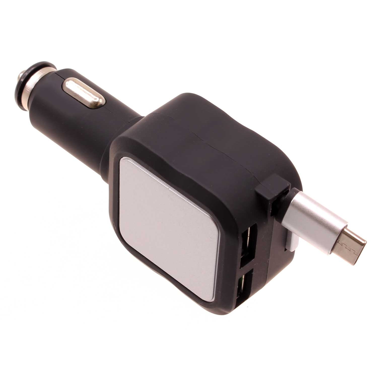 Car Charger for Samsung Galaxy Tab Active5/Active 3  8.0" (2020)/2 8.0" (2017) - Retractable 4.8Amp Type-C 2-Port USB Fast Charge for Galaxy Tab Active5/Active 3  8.0" (2020)/2 8.0" (2017)