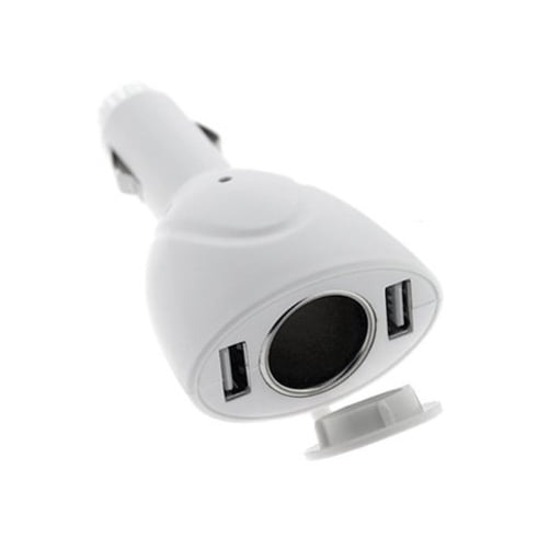 Car Charger Socket Splitter Power Adapter 2-Port USB Strip Plug-in G9Q for Alcatel Tru - Amazon Fire Kids Edition, Kindle - iPad 2 3 - ASUS Google Nexus 2 7 - Barnes & Noble NOOK Color HD HD+