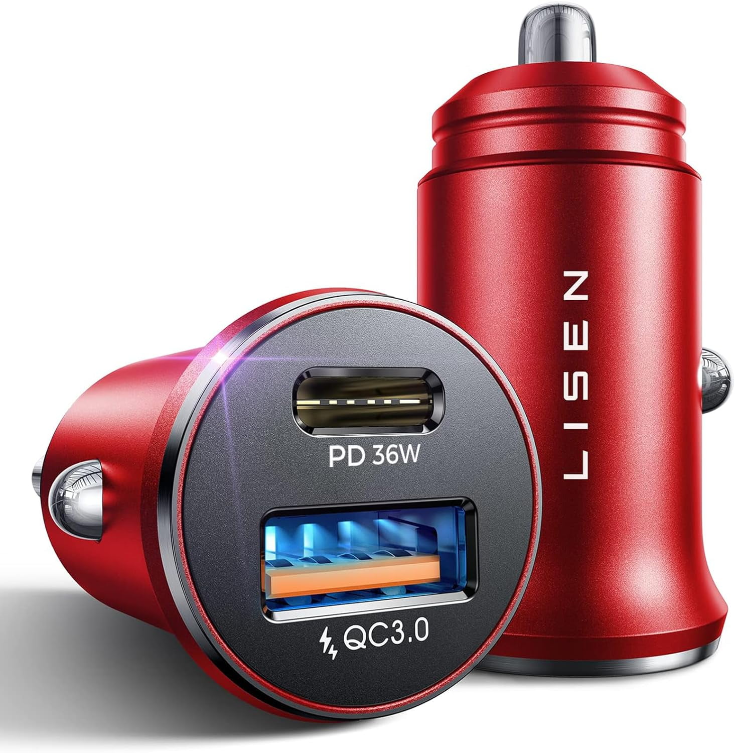 Car Charger USB C, 69W Cigarette Lighter USB Charger Adapter, Car Accessories Gifts for Men, Mini USBC Cars Fast Charging Adapter USBC Type C 12V Plug Outlet, for iPhone 17 Pro Max 16 15 14 13