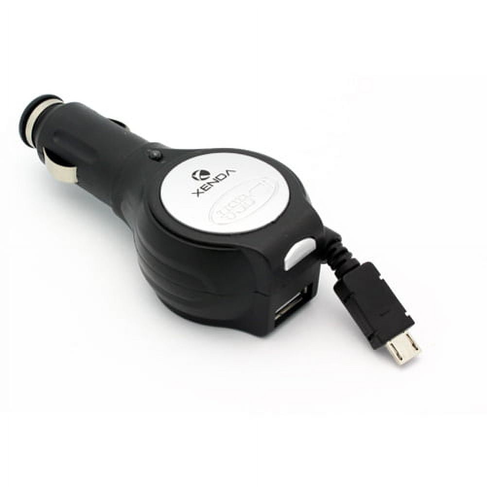 Car Charger for Alcatel Go Flip 3 / Smartflip Retractable USB Port MicroUSB DC Socket Power
