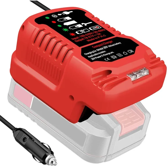 Car Charger for Bauer 20V Battery Charger with LED Indicator Charger Station