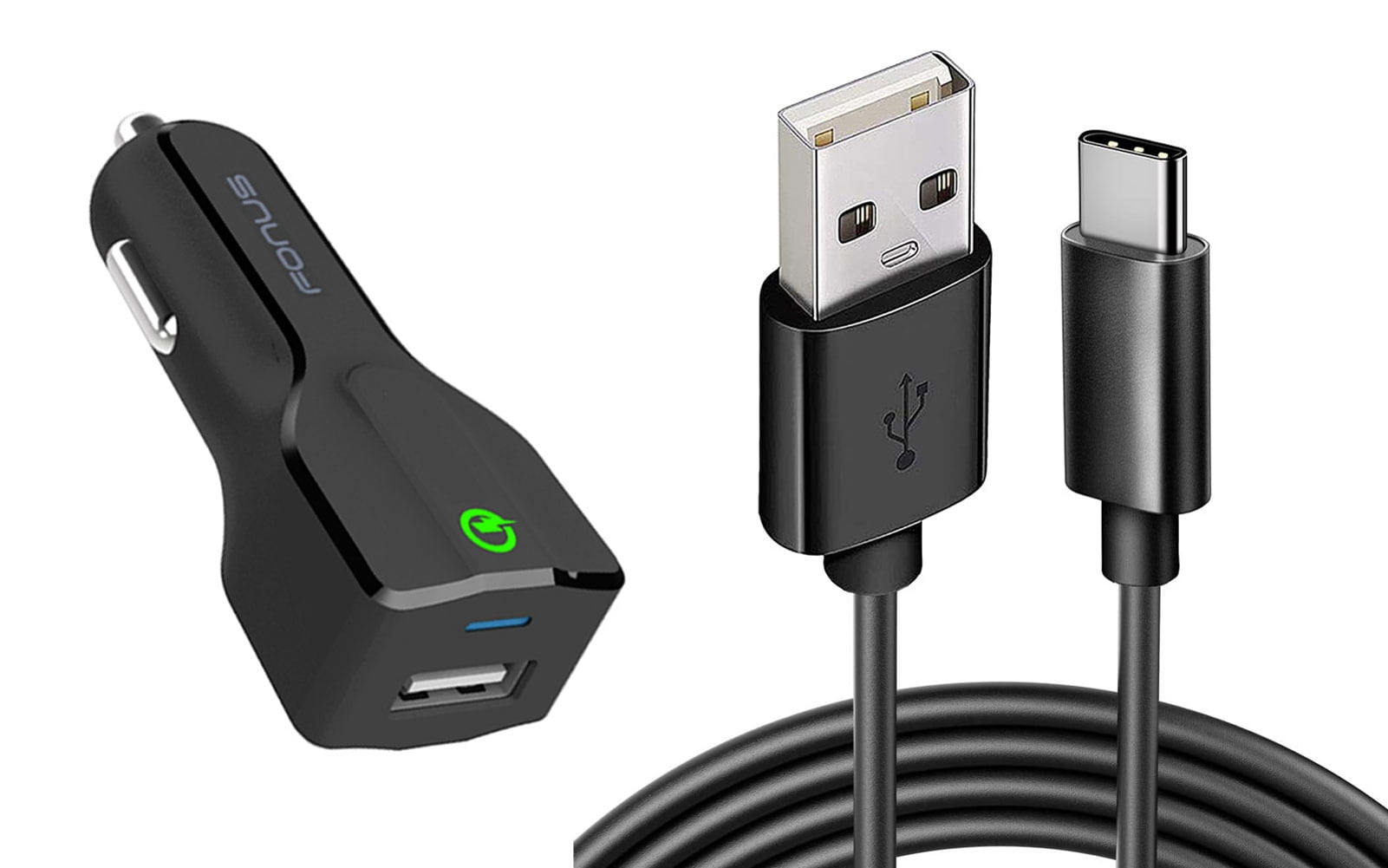 Car Charger for Nokia G90/G100/G300/G310 5G - 18W Fast USB Port 6ft Cable Type-C Quick Charge for Nokia G90/G100/G300/G310 5G