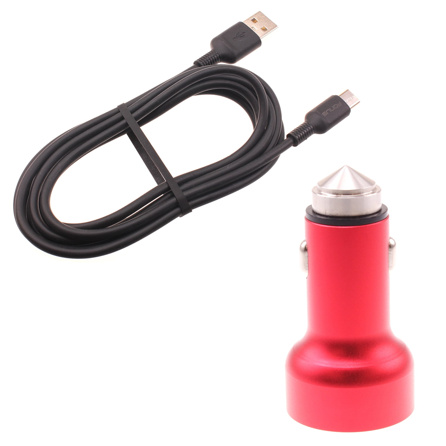 Car Charger for Samsung Galaxy S24/Ultra/Plus Phone - 24W Fast 2-Port 6ft USB-C Cable DC Socket Power Adapter for Galaxy S24/Ultra/Plus