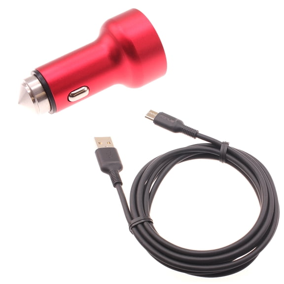 Car Charger for Samsung Galaxy Tab A9/Tab A9 Plus - 24W Fast 2-Port 6ft USB-C Cable DC Socket Power Adapter Long Type-C Cord