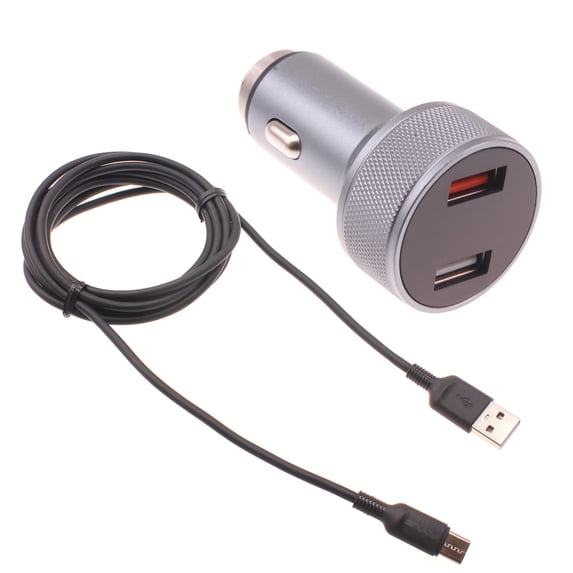 Car Charger for TCL 40 XL/XE/X/NxtPaper - 24W Fast 2-Port 6ft USB-C Cable DC Socket Power for 40 XL/XE/X/NxtPaper