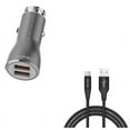 thumbnail image 1 of Car Charger w 6ft USB-C Cable for Samsung Galaxy A73 5G,A53 5G,A33 5G,A13 5G,A03s Phones - 36W Fast 2-Port USB Type-C Cable Power, Type-C Charger Cord Power Wire, 1 of 11