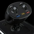 thumbnail image 1 of Car Chargers,Car Cigarette Lighter Splitter, 2-Socket Cigarette Lighter Adapter with LED Voltmeter, Dual USB QC3.0 Type-C 20W PD Fast Car Charger, 12V/24V Splitter Adapter for Smart Phone Dash Cam, 1 of 9