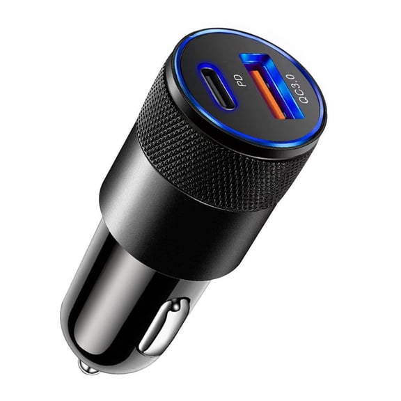 Car Charging Adapter USB C Fast Car Charging Adapter Quick Charging 3.1A Metal Cigarettes Lighters Adapter Double Port USB Car Charging Adapter
