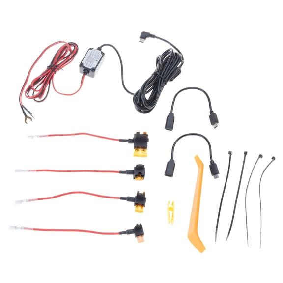 Car Charging Hardwire Set USB C 12V/24V to 5V Converter for Dashboards Cameras Navigation Detectors 137.8inch