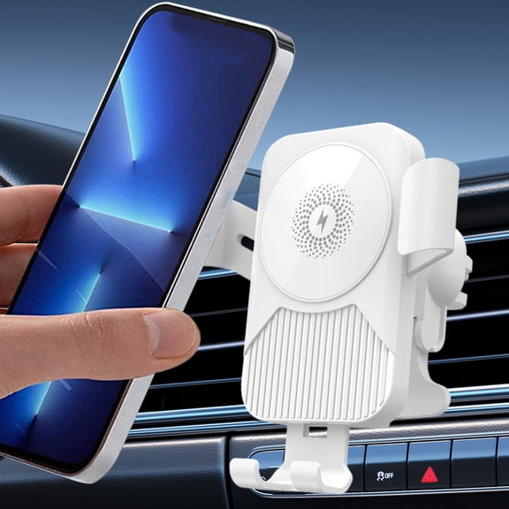 Car Charging Holders, Smart Mobile Phone Vehicle Wireless Charger 15w Car Fast Charging QC3.0 Type-c Output Interface 360 Rotatable Phone Car Navigation IOS and Android Universal