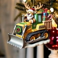 thumbnail image 1 of Car Christmas Decorations with Acrylic 2D Design, Construction Truck Ornament for Vehicle and Tree Hanging, Unique Engineering Theme for Kids and Adults During Festive Seasons, 1 of 5