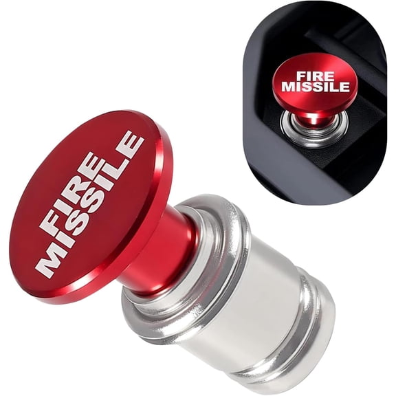 Car Cigarette Lighter, Alloy High Temperature Resistance Cigarette Lighter Plug Push Button, Standard 12 V Fast Heating Power Socket Replacement, for Most Cars Interior Accessories (Red)