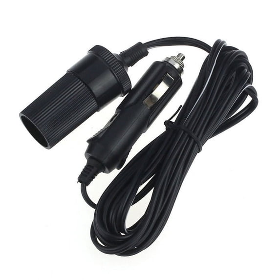Car Cigarette Lighter Extension Cord 12V-24V 10A 2 Meter 80W Max Power Plastic Metal Construction Easy Install Universal for Car Truck RV Boat GPS Dash Cam Phone Charger Power Supply Cable New