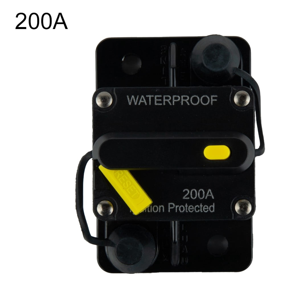 300A AMP Circuit Breaker Fuse With Manual Reset - 12V-48V DC Waterproof For Car, Boat, Auto - IP67