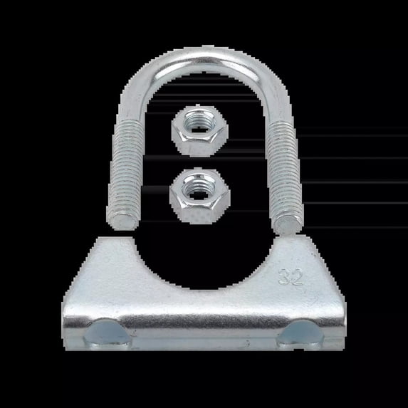Car Clamp Special Clamp For Exhaust Pipe U-Shaped Galvanized Pipe Clamp U Bolt Clamp Car Accessories Round Rod 40-58Mm