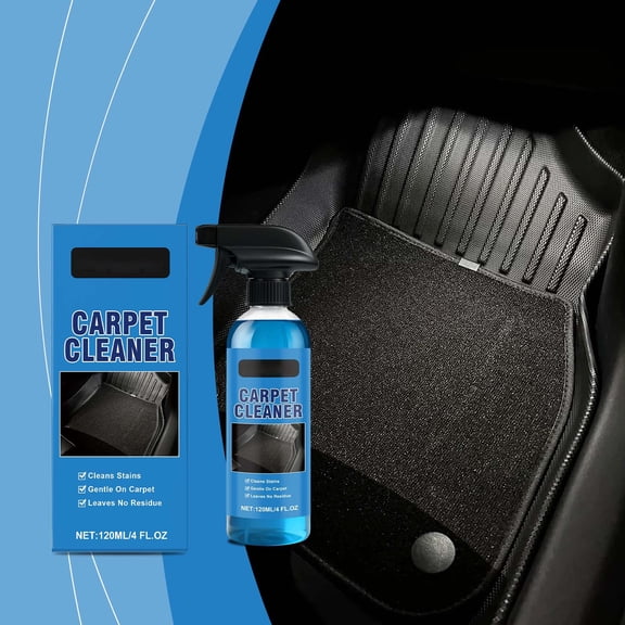 Car Cleaner 120ml, Daily Dirt Removal Shoe Print Deep Cleaning Automotive Multi-Purpose Carpet Upholstery Dashboard Cleaner, Safe Fast-Acting Solution for Cars Trucks SUVs