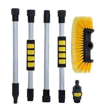 Car Cleaning Brush with Detachable Handle Soft Bristles Design Tight Connection On/Off Switch Scratch-Free Car Vehicle Cleaning Brush