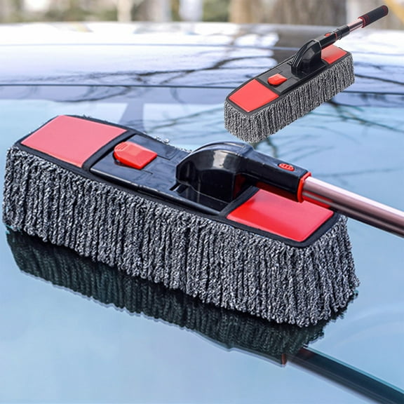 Car Cleaning Brush with Soft Bristles, Dirt Removal and Waxing Tool, Automotive Multi-Purpose Cleaning Brush for Body, Wheels and Hard-to-Reach Areas