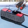 thumbnail image 1 of Car Cleaning Brush with Wax Applicator | Soft Bristles for Safe Dirt Removal | 65cm Long Handle for Car Washing & Detailing | Includes Storage Bag, 1 of 8
