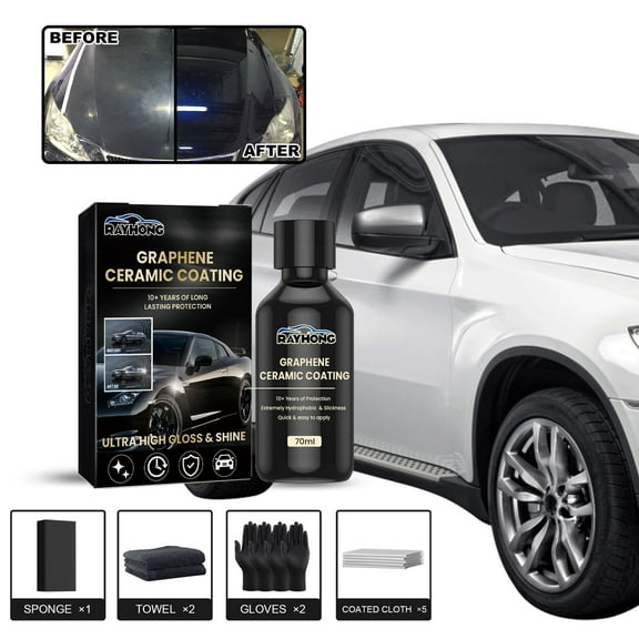 Car Cleaning Car Restoration Graphene Ceramic Coating For Cars (70ml) - Coating For Car Detailing - Years Of Long Lasting Protection - Ultra High Gloss, Extremely Hydrophobic Fmlxio on Clearance