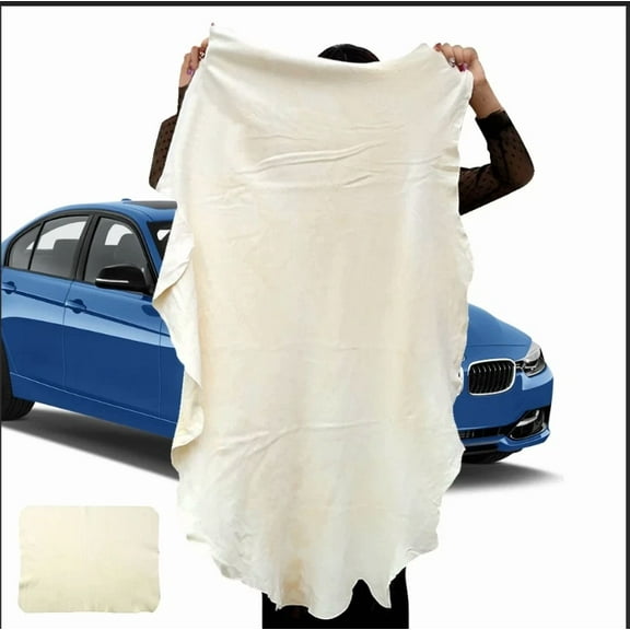 Car Cleaning Cloth Washing Absorbent Drying Shammy Towel Natural Chamois Leather