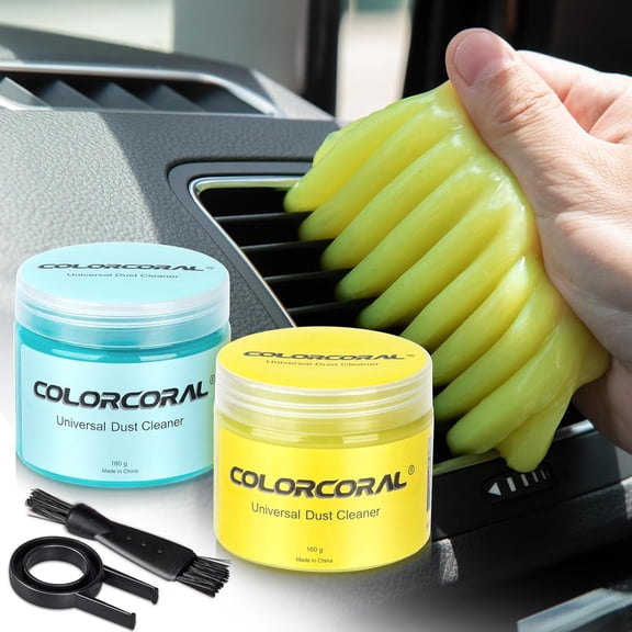 Car Cleaning Gel 2Pack Car Clean Putty, Universal Car Interior Cleaner Slime, Perfect Keyboard Cleaning Kit Supplies, Auto Detailing Tools Accessories, Dust Remover Gifts for Men Women