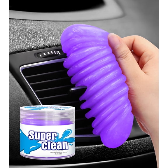 TeSabMi Car Cleaning Gel, Car Cleaning Putty for Auto Detailing, Interior Cleaner Slime, Purple