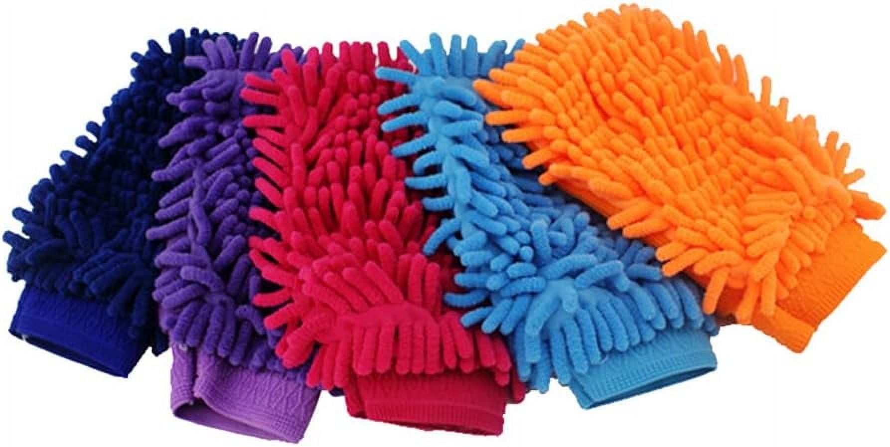 Car Cleaning Gloves, Soft Microfiber Washing Mitten, Scratch-Resistant Car Mitt for Service, Car Wash Gloves for Drying Car and Glass Cleaning