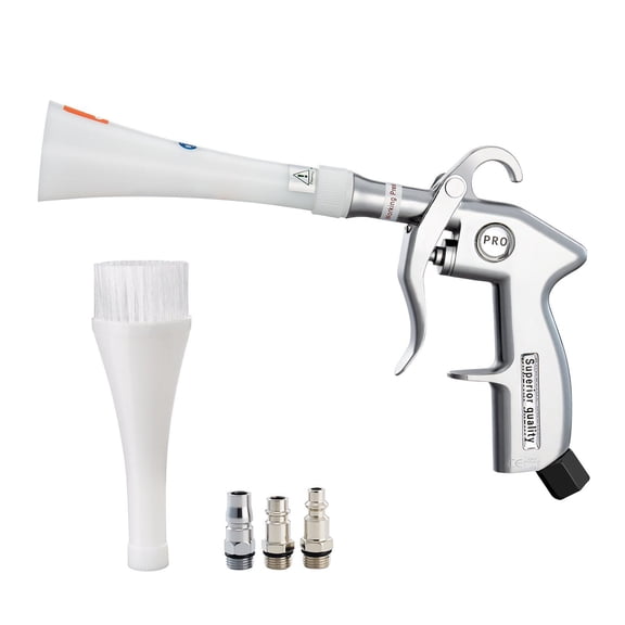 Car Cleaning Gun 6-9.2 Bar High Pressure Air Blow Gun with 2 Nozzles 360 Degree Rotating Nozzle for Thorough Cleaning Quick Dirt and Dust Blaster Compatible with 1/4 NPT Air Compressor