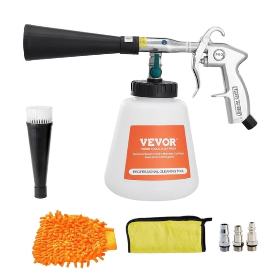 Car Cleaning Gun, 6-9.2 Bar High-Pressure Air Blow Gun with 2 Set Nozzles & 1L Liquid Bottle, Cleaning Gun, Quickly Blasts Dirt and Dust from Surface, Suitable for 1/4 NPT