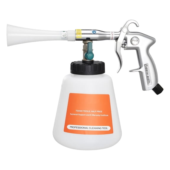 Car Cleaning Gun 6-9.2 Bar High Pressure Air Blow Gun with 2 Set Nozzles and 1L Liquid Bottle Vortex Cleaning Gun Quickly Blasts Dirt and Dust from Surface Work with 1/4 NPT Air Compressor
