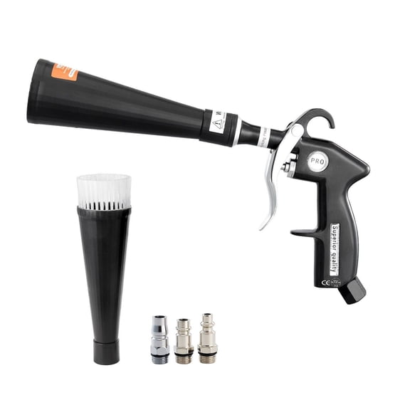 Car Cleaning Gun, 6-9.2 Bar High-Pressure Air Blow Gun with 2 Nozzles