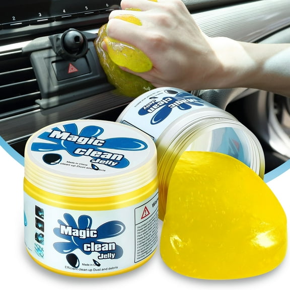 Car Cleaning Jelly Auto Detailing Tool Universal Remover for Auto Interiors Home & Office Electronics Cleaning - Yellow