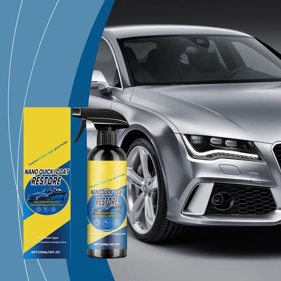 Car Cleaning Spray, Car Coating Agent, 120Ml, Quick detailer Spray, Car Ceramic Coating Spray, High Gloss Clear Coat, Protective Finishing, Auto touch Ups, 1 Pc