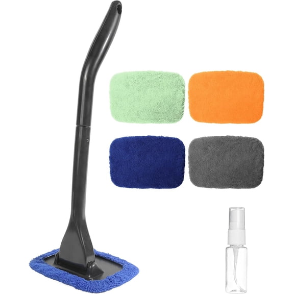 Car Cleaning Supplies,Car Cleaning Kit,Car Accessories Windshield Cleaning Tool Car Window Cleaner,Car Washer Kit with Unbreakable Extendable Handle and Microfiber Cloth for Auto Glass Wiper