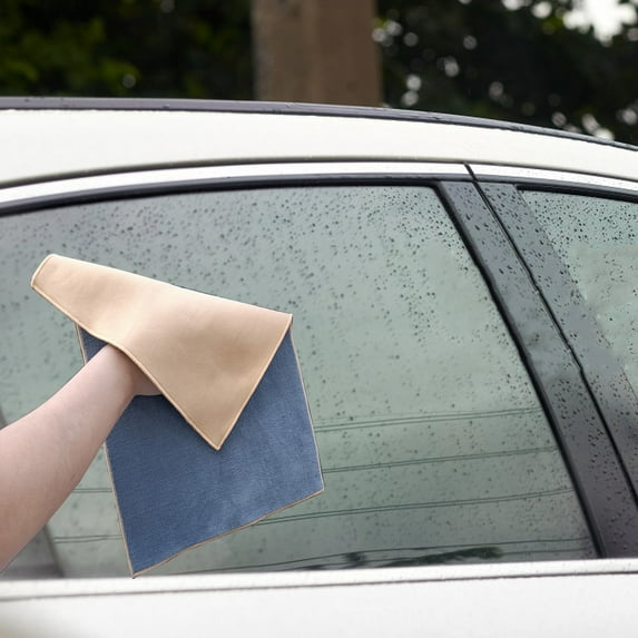 Car Cleaning Supplies Double-side Design Suede + Fine Fiber Cloth Cleaning Towel Car Accessories Auto Super Absorbent Wash Drying Polishing Cloth on Clearance