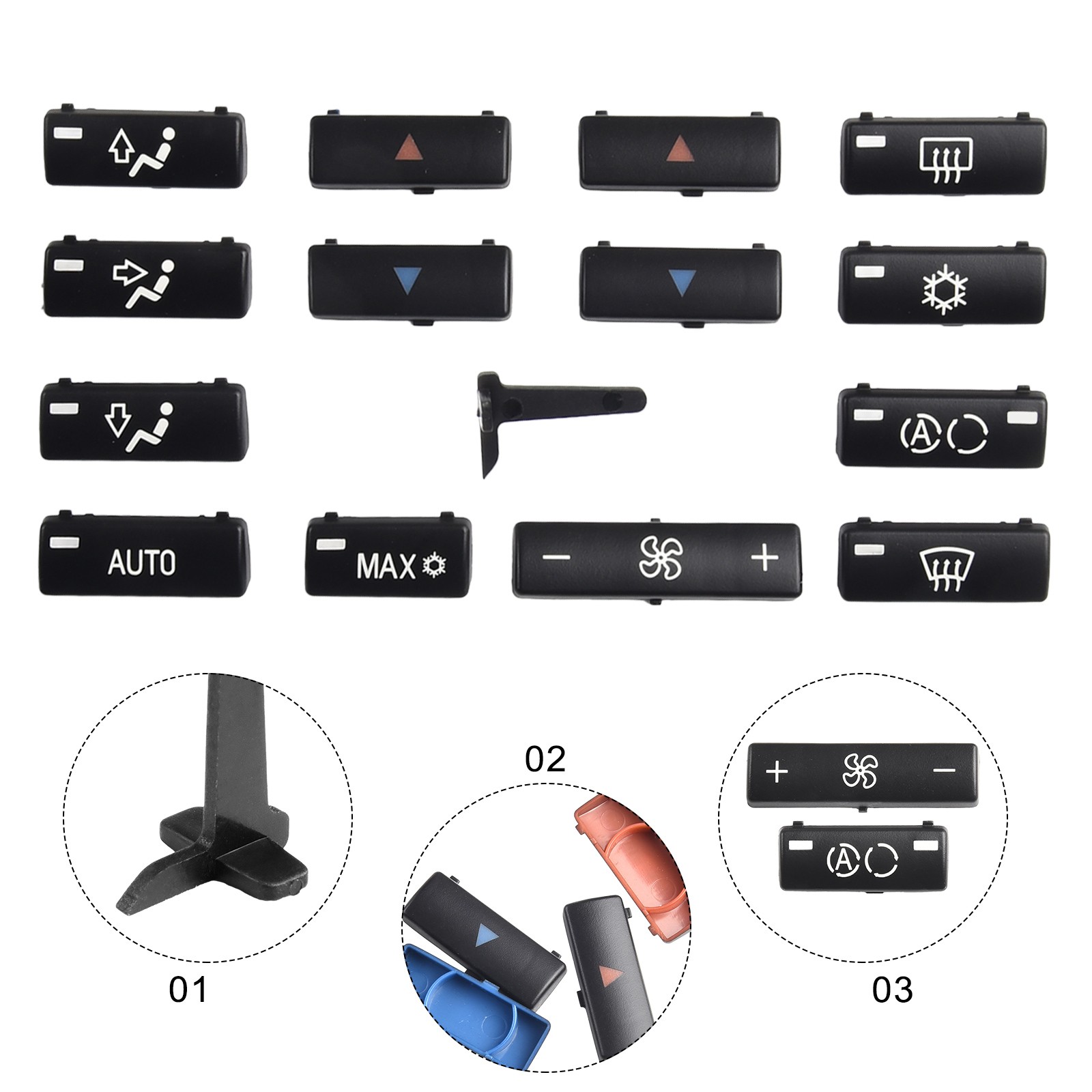 Car Climate A/C Control Panel Switch Buttons For E39 E53 525I 530I 540I ...