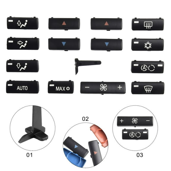 Car Climate A/C Control Panel Switch Buttons For E39 E53 525I 530I 540I M5 Fangkenuo