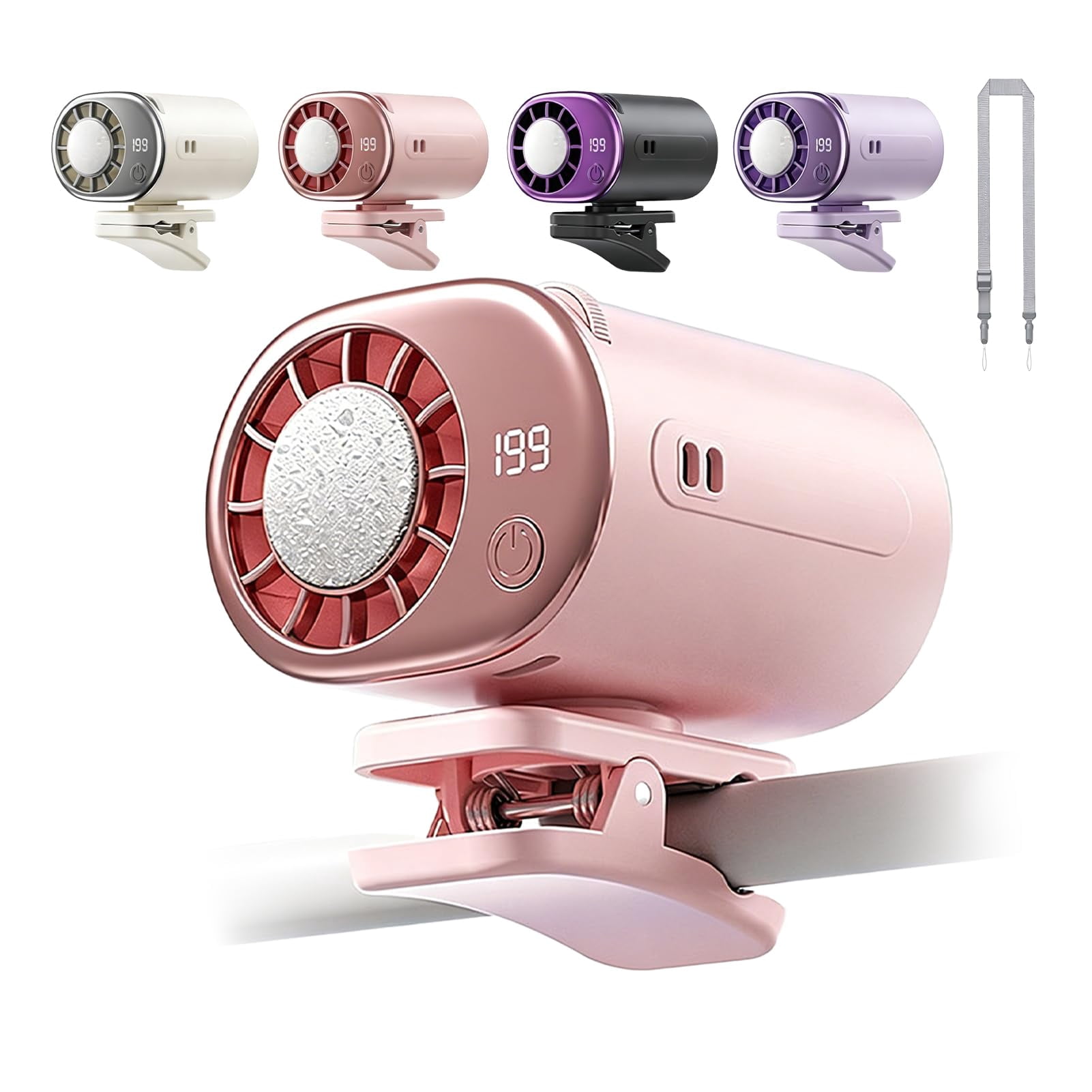 Car Clip on Fan Air Conditioner with LED Display, portable stroller fan, rechargeable desk fan, clip on air conditioner for car cooling fan, rechargeable clip on fan for car fans that blow cold air