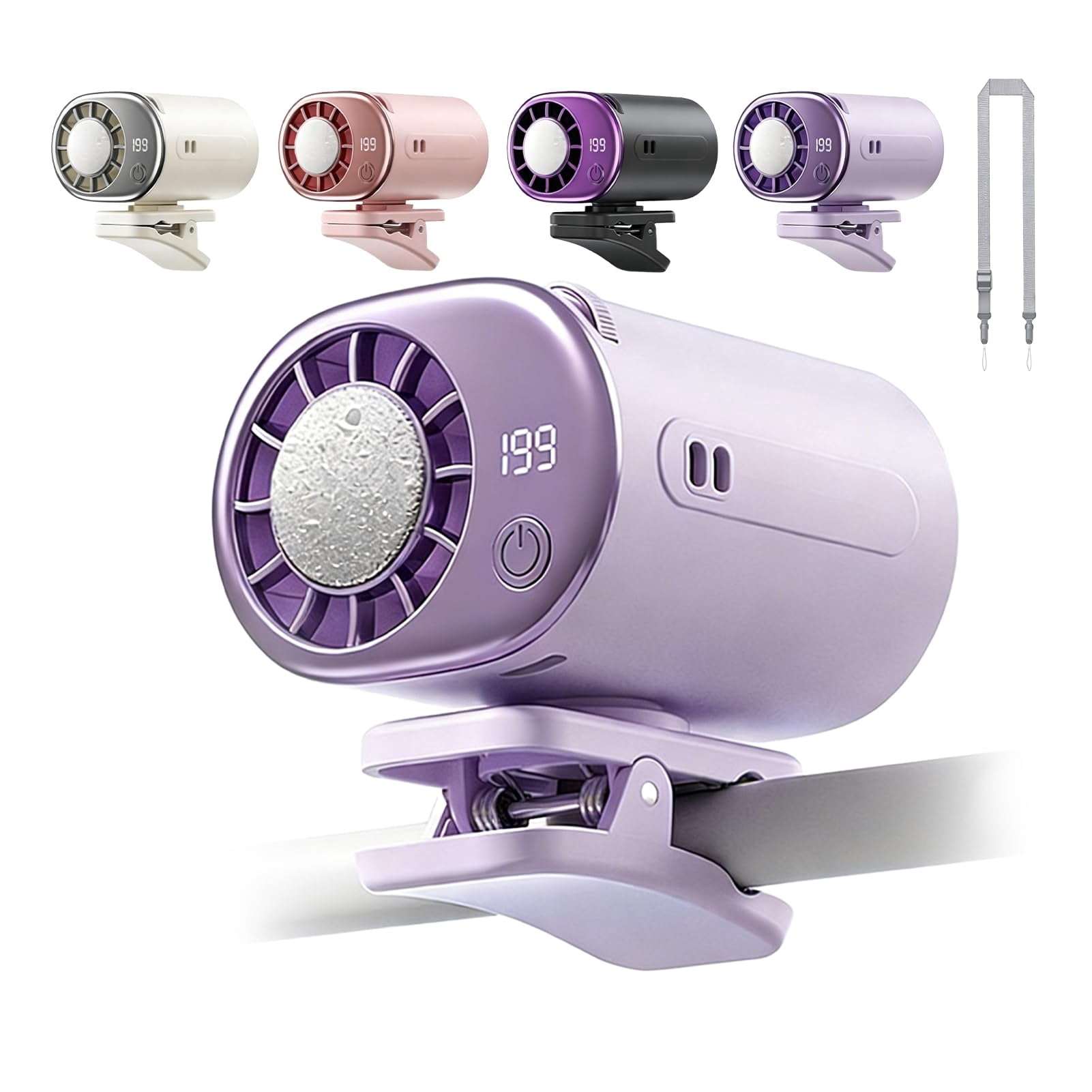 Car Clip on Fan Air Conditioner with LED Display, portable stroller fan, rechargeable desk fan, clip on air conditioner for car cooling fan, rechargeable clip on fan for car fans that blow cold air